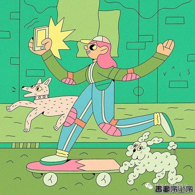 插画丨扁平活力的日常脑洞，生活在她手中变得奇幻又有趣-15.jpg