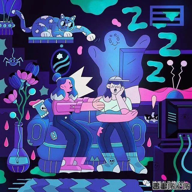 插画丨扁平活力的日常脑洞，生活在她手中变得奇幻又有趣-50.jpg