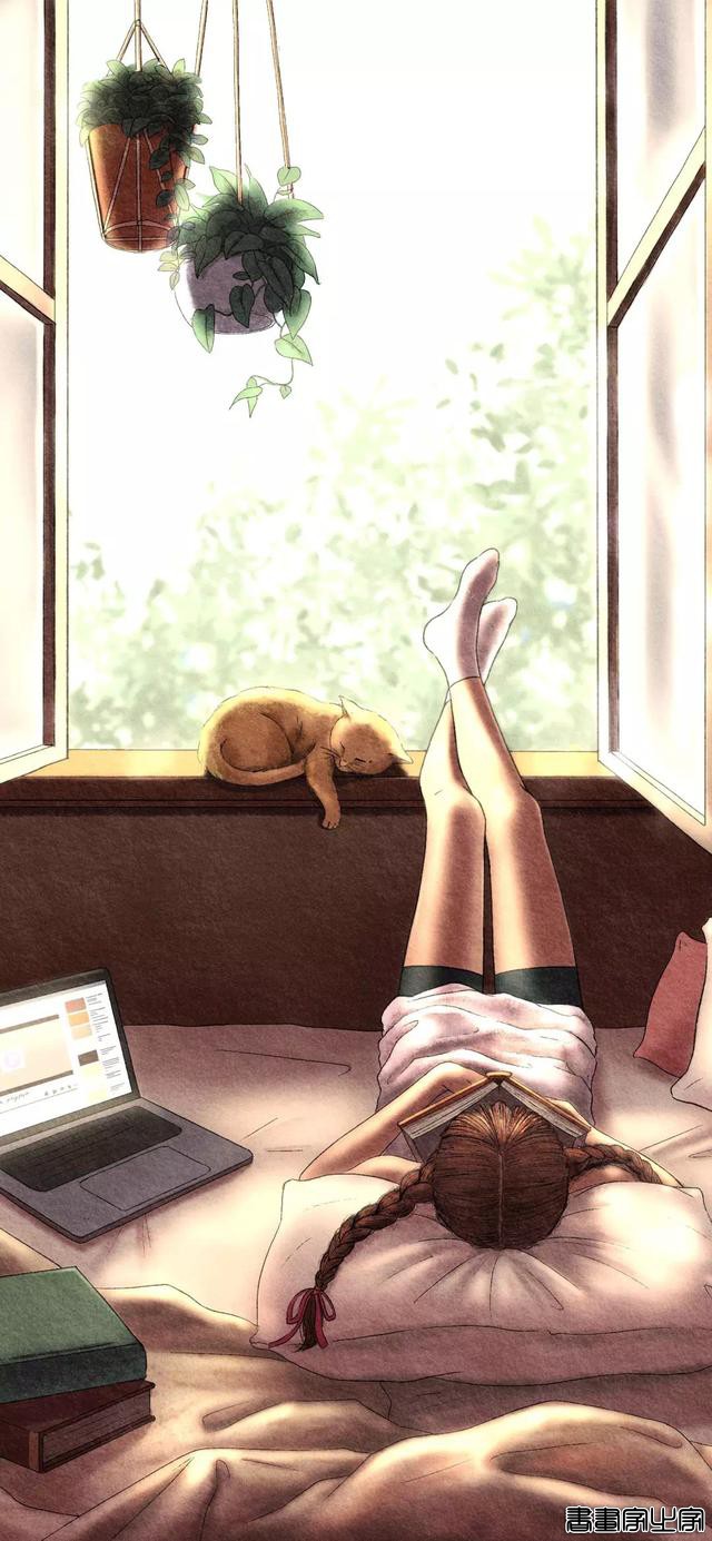 温柔插画壁纸，幸福大概就是这样的-6.jpg