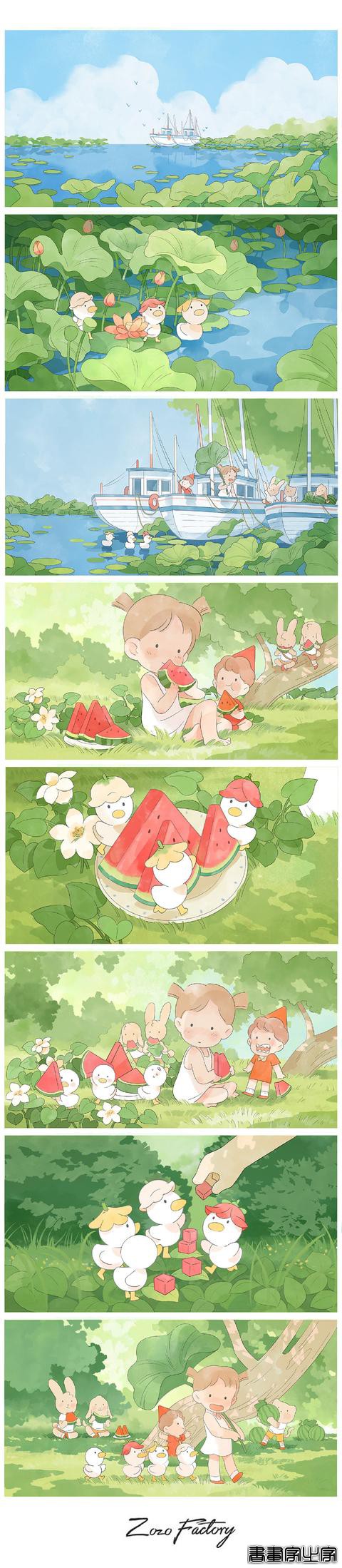 小清新治愈插画，美好的夏天-17.jpg