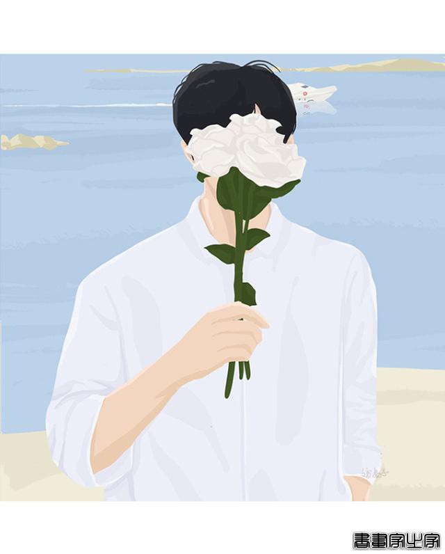 小清新海边插画，情侣头像、闺蜜头像-9.jpg
