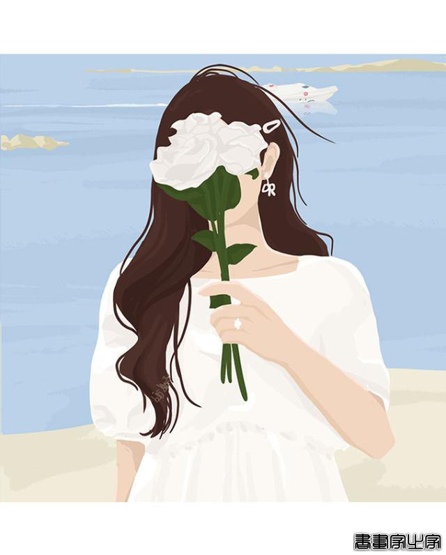 小清新海边插画，情侣头像、闺蜜头像-8.jpg