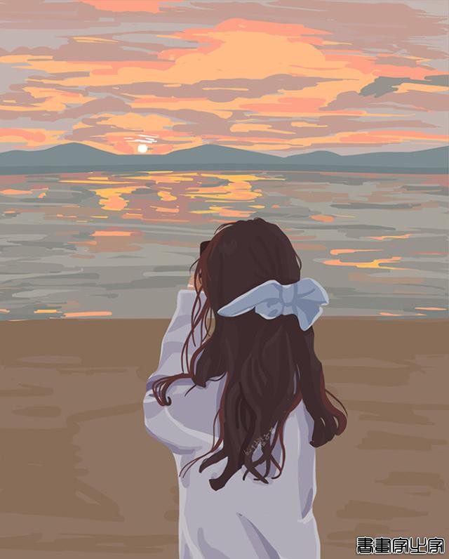 小清新海边插画，情侣头像、闺蜜头像-14.jpg