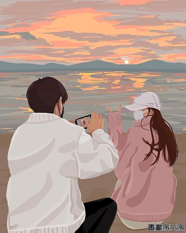 小清新海边插画，情侣头像、闺蜜头像-16.jpg