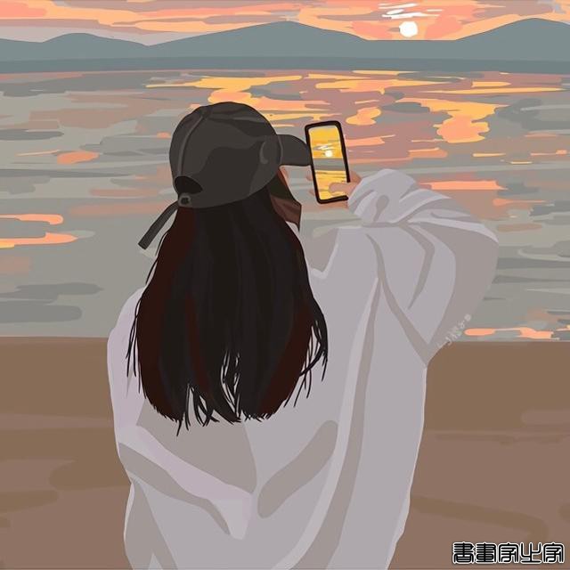 小清新海边插画，情侣头像、闺蜜头像-18.jpg