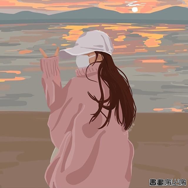 小清新海边插画，情侣头像、闺蜜头像-19.jpg