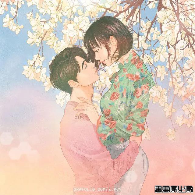 美女画师虐哭70万网友，笔下情侣插画让人脸红，谈个恋爱这么刺激-24.jpg