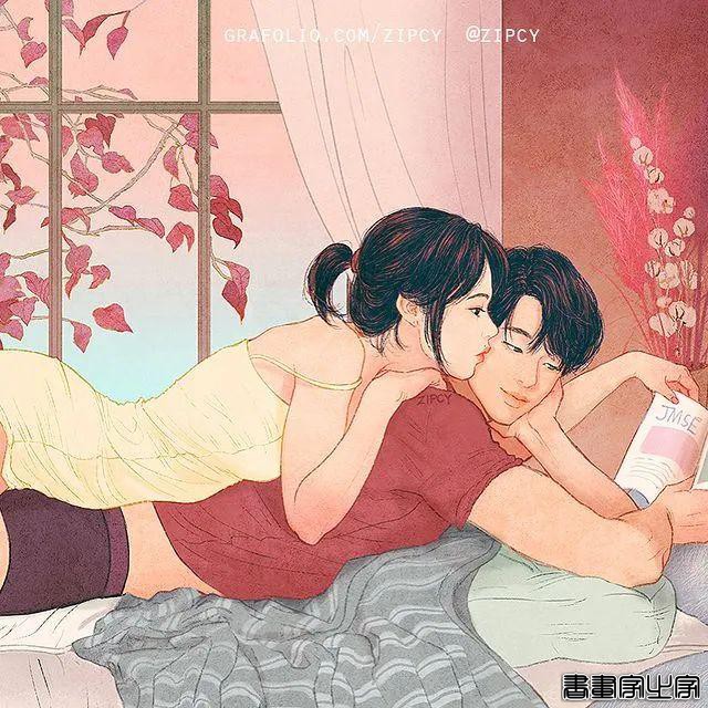 美女画师虐哭70万网友，笔下情侣插画让人脸红，谈个恋爱这么刺激-28.jpg