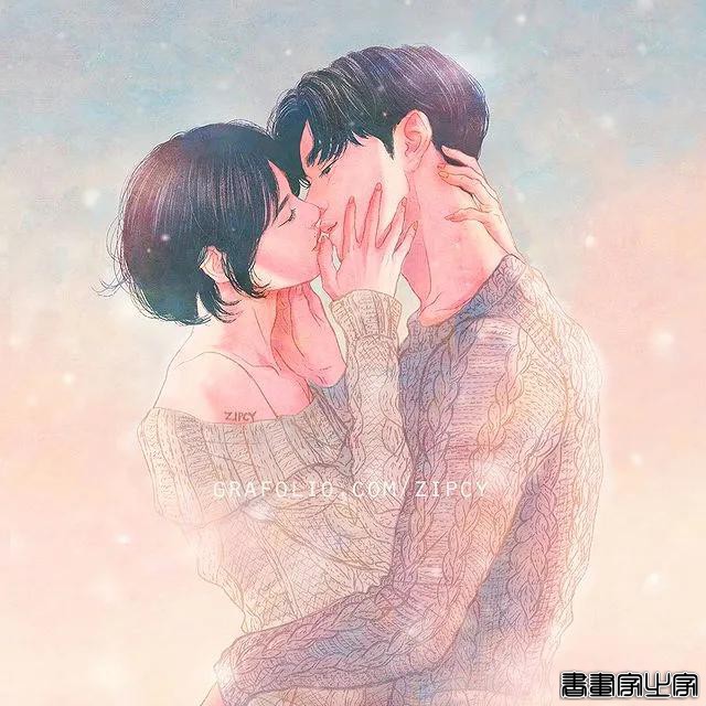 美女画师虐哭70万网友，笔下情侣插画让人脸红，谈个恋爱这么刺激-27.jpg
