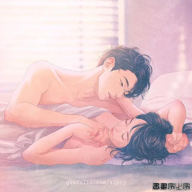 美女画师虐哭70万网友，笔下情侣插画让人脸红，谈个恋爱这么刺激-32.jpg