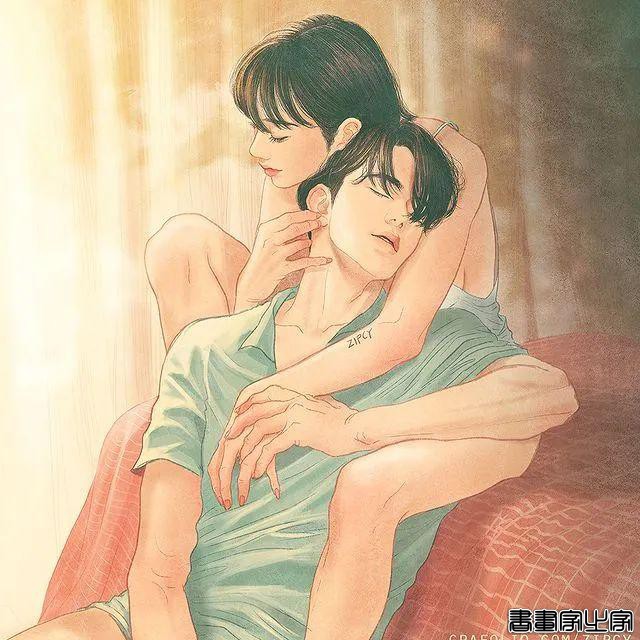 美女画师虐哭70万网友，笔下情侣插画让人脸红，谈个恋爱这么刺激-30.jpg