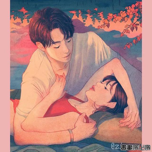 美女画师虐哭70万网友，笔下情侣插画让人脸红，谈个恋爱这么刺激-37.jpg
