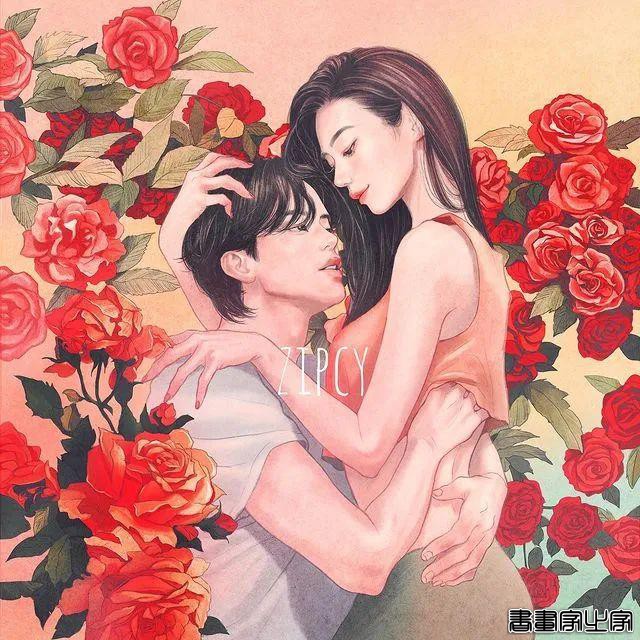 美女画师虐哭70万网友，笔下情侣插画让人脸红，谈个恋爱这么刺激-38.jpg