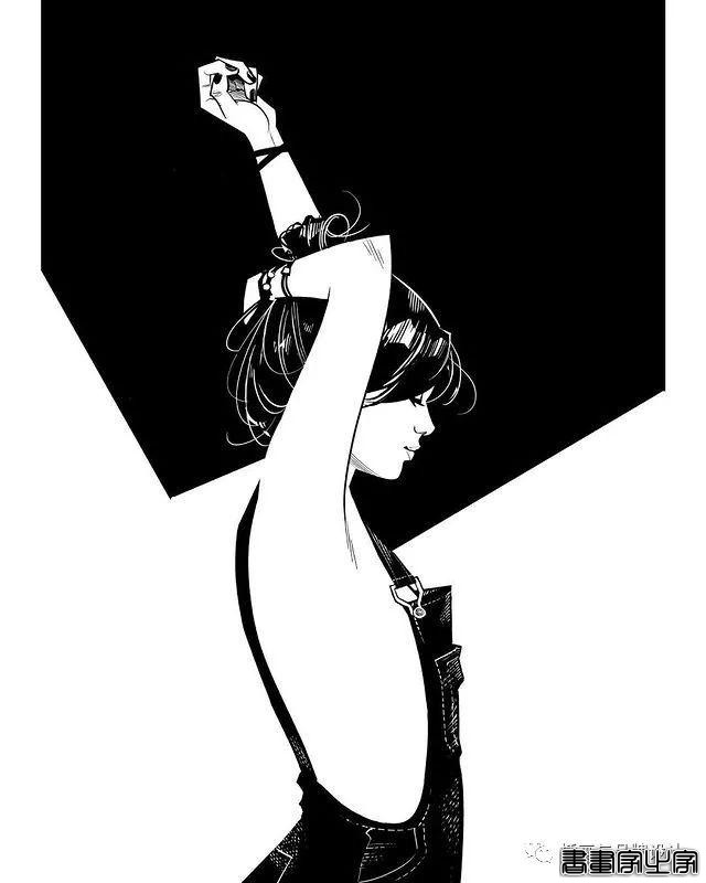 插画丨太传神了！他笔下的女性个个都神韵绝美，将黑白灰线条运用的极致舒展-17.jpg