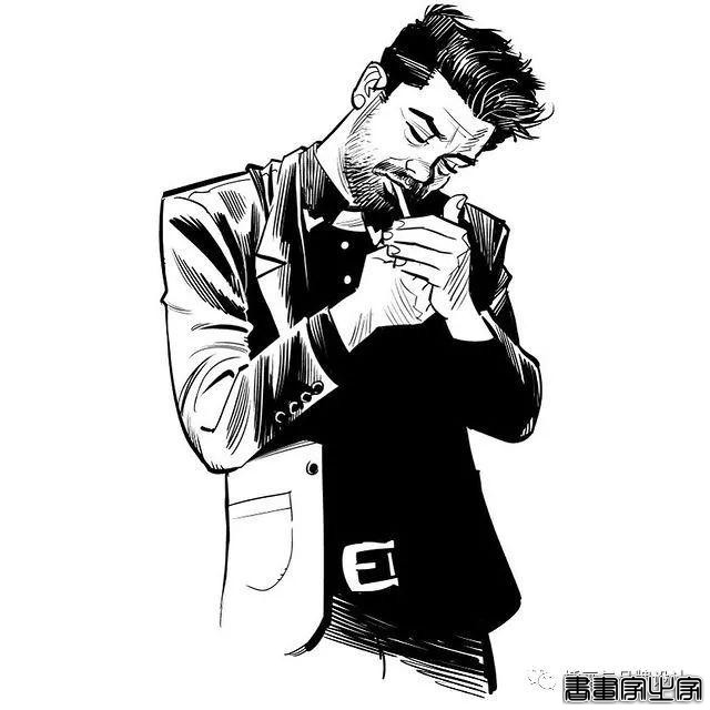 插画丨太传神了！他笔下的女性个个都神韵绝美，将黑白灰线条运用的极致舒展-55.jpg