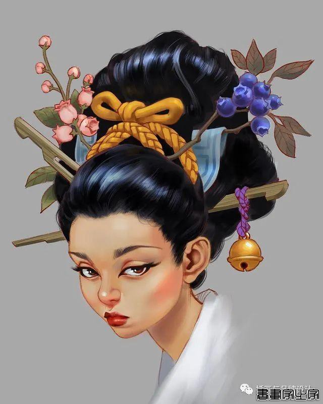 插画丨太传神了！他笔下的女性个个都神韵绝美，将黑白灰线条运用的极致舒展-66.jpg