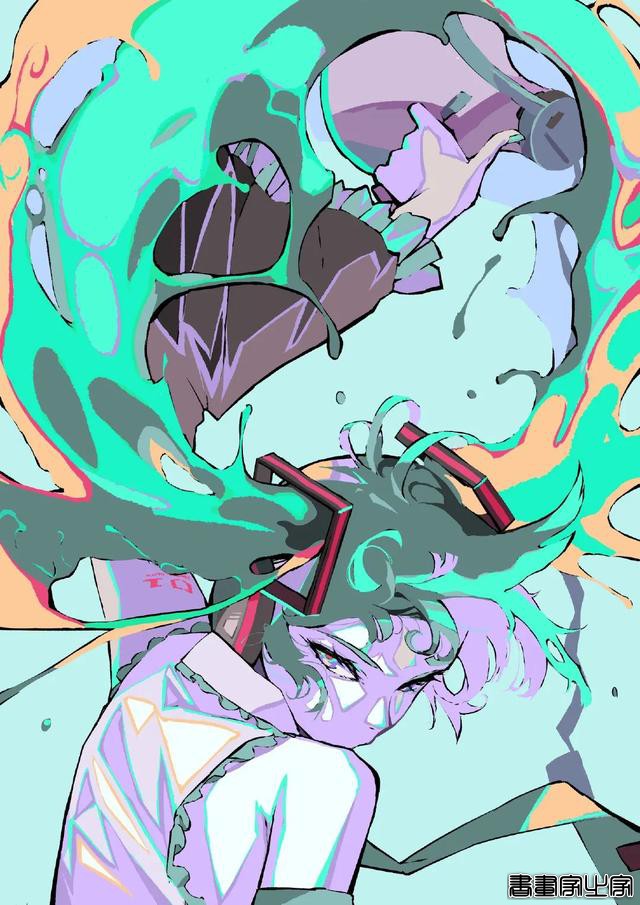 推特插画师 Nico-Tine 笔下冲击力超强的人物插画作品（头像）-15.jpg