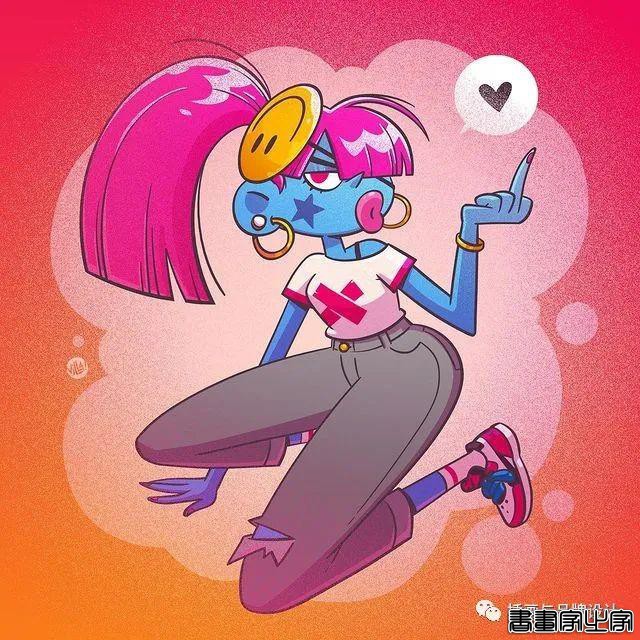 插画丨太酷了！明艳丰富的色彩，笔下美式风格的角色塑造，夸张乖离的街头氛围-15.jpg