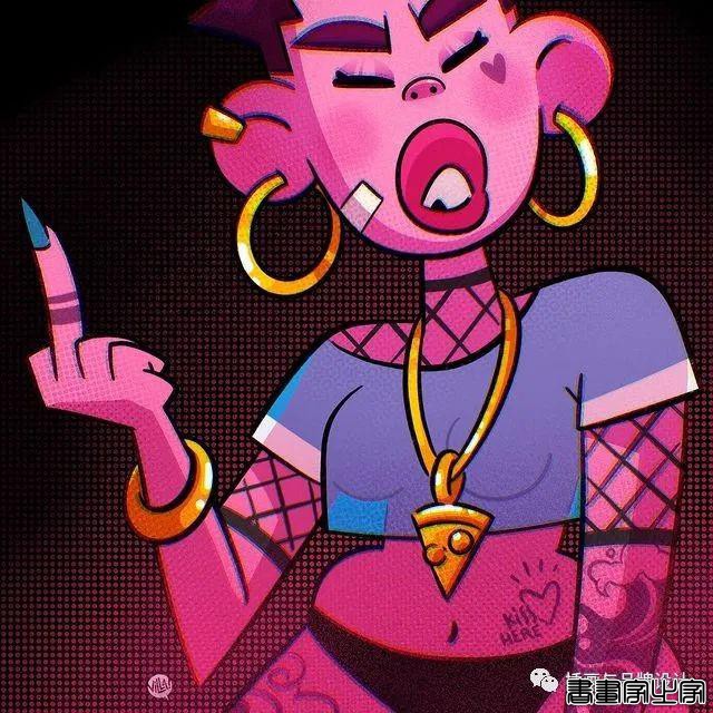 插画丨太酷了！明艳丰富的色彩，笔下美式风格的角色塑造，夸张乖离的街头氛围-31.jpg