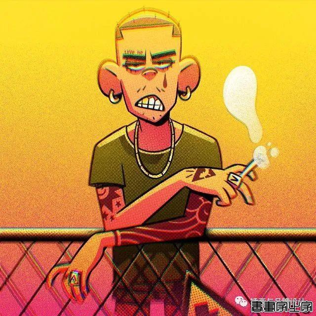 插画丨太酷了！明艳丰富的色彩，笔下美式风格的角色塑造，夸张乖离的街头氛围-38.jpg
