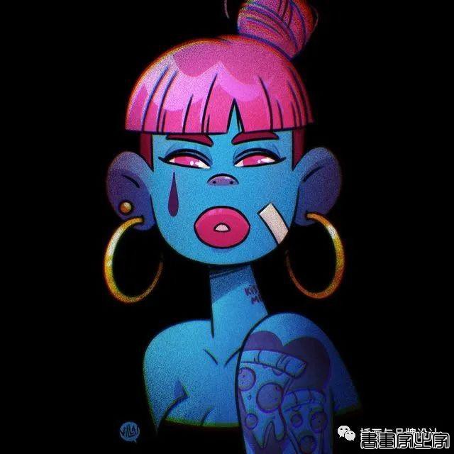 插画丨太酷了！明艳丰富的色彩，笔下美式风格的角色塑造，夸张乖离的街头氛围-37.jpg