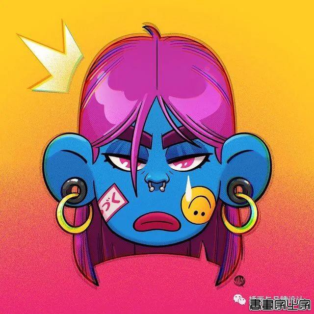 插画丨太酷了！明艳丰富的色彩，笔下美式风格的角色塑造，夸张乖离的街头氛围-43.jpg