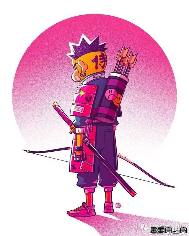 插画丨太酷了！明艳丰富的色彩，笔下美式风格的角色塑造，夸张乖离的街头氛围-48.jpg