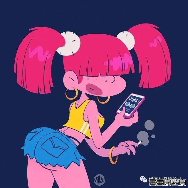 插画丨太酷了！明艳丰富的色彩，笔下美式风格的角色塑造，夸张乖离的街头氛围-55.jpg