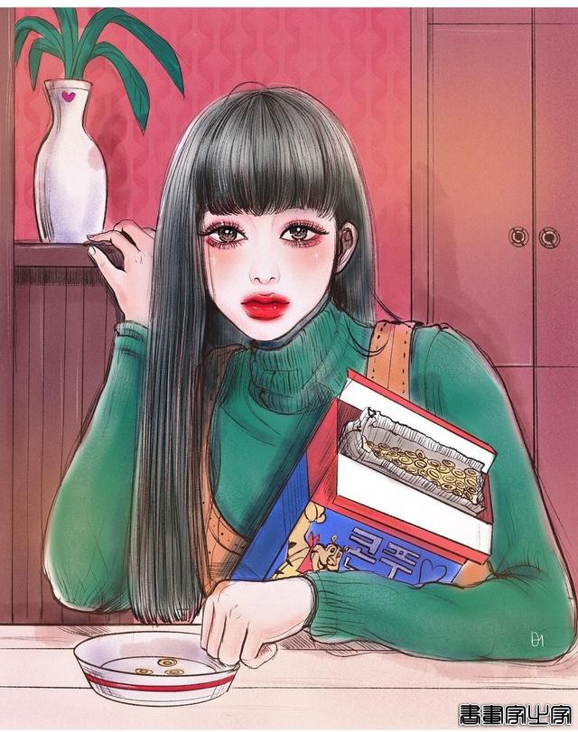 风情万种的女孩——插画师dahye.kkk少女插画作品（图）-4.jpg