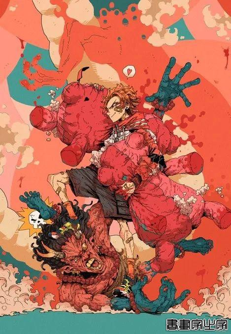 插画丨日式和风派幻想主义，用鲜艳的色彩演绎炸裂的鬼怪奇幻之旅-10.jpg