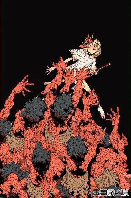 插画丨日式和风派幻想主义，用鲜艳的色彩演绎炸裂的鬼怪奇幻之旅-31.jpg