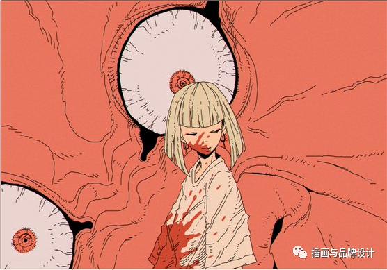 插画丨日式和风派幻想主义，用鲜艳的色彩演绎炸裂的鬼怪奇幻之旅-52.jpg