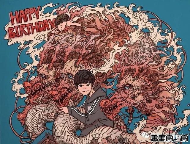 插画丨日式和风派幻想主义，用鲜艳的色彩演绎炸裂的鬼怪奇幻之旅-51.jpg