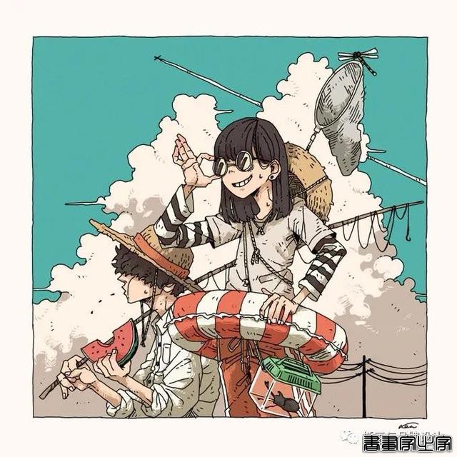 插画丨日式和风派幻想主义，用鲜艳的色彩演绎炸裂的鬼怪奇幻之旅-68.jpg