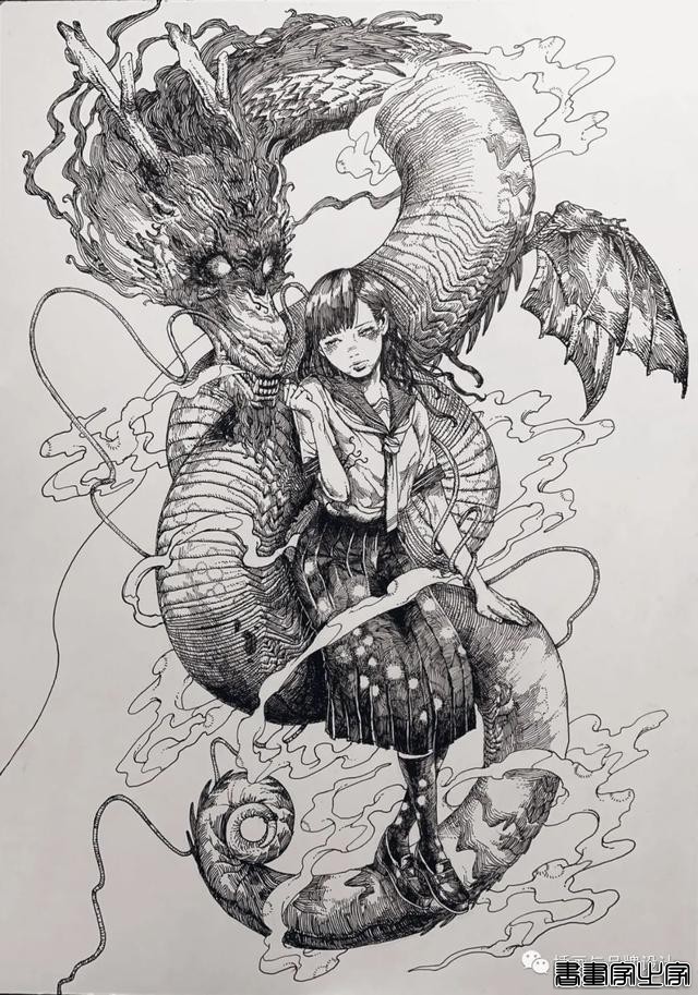 插画丨日式和风派幻想主义，用鲜艳的色彩演绎炸裂的鬼怪奇幻之旅-71.jpg