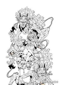 插画丨日式和风派幻想主义，用鲜艳的色彩演绎炸裂的鬼怪奇幻之旅-73.jpg