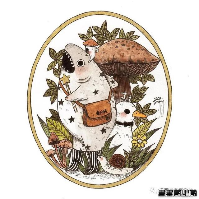 手绘丨集可爱、奇幻、惊悚于一身的童话风插画，超级治愈-46.jpg