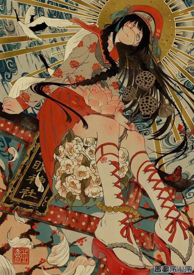 插画师｜壺也ティアさ/漫系，可爱甜美，浮世绘暗色调｜插画分享-8.jpg