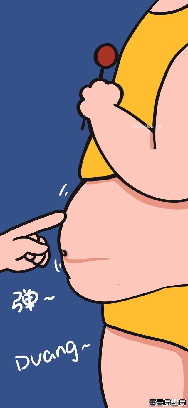 趣味插画壁纸，减肥现在开始也不晚-11.jpg