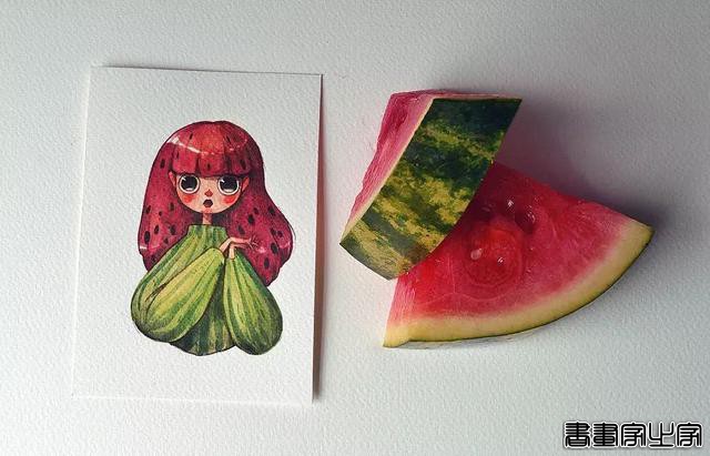「设计师」以水果、蔬菜为灵感，创作的插画，风格很新奇-6.jpg
