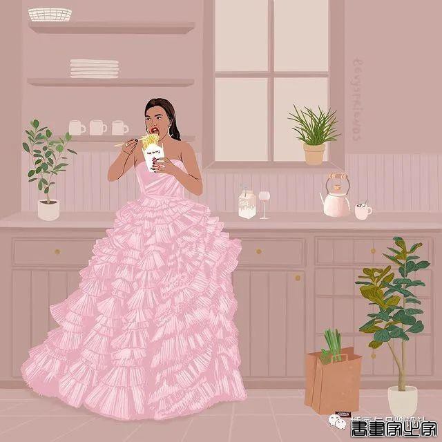 插画丨精湛的画技与高雅柔和色调搭配，描绘出女性闲暇时光里的美好-20.jpg