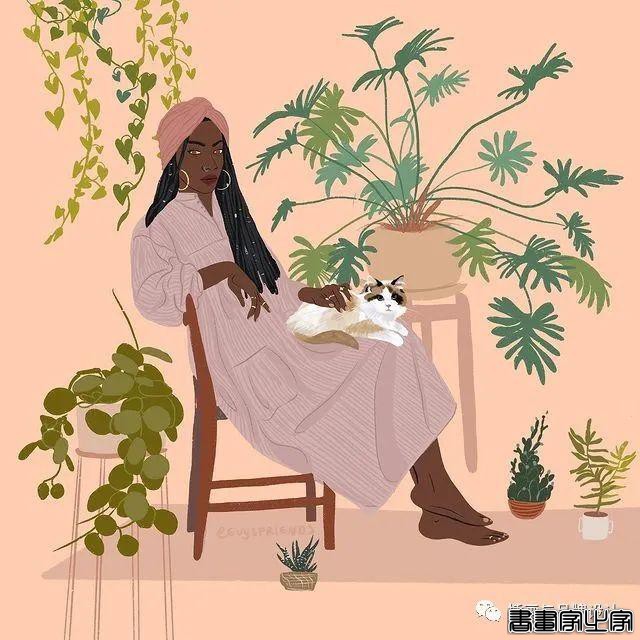插画丨精湛的画技与高雅柔和色调搭配，描绘出女性闲暇时光里的美好-19.jpg