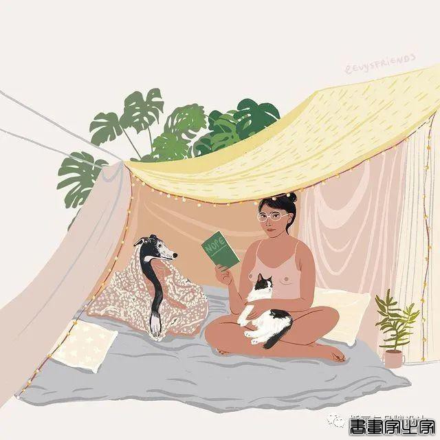 插画丨精湛的画技与高雅柔和色调搭配，描绘出女性闲暇时光里的美好-18.jpg