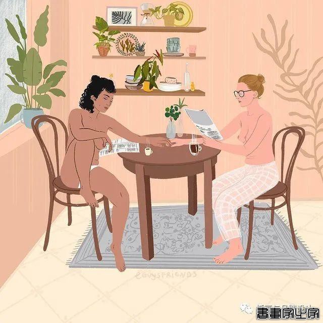 插画丨精湛的画技与高雅柔和色调搭配，描绘出女性闲暇时光里的美好-54.jpg