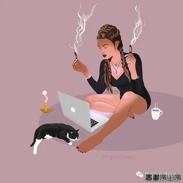 插画丨精湛的画技与高雅柔和色调搭配，描绘出女性闲暇时光里的美好-66.jpg