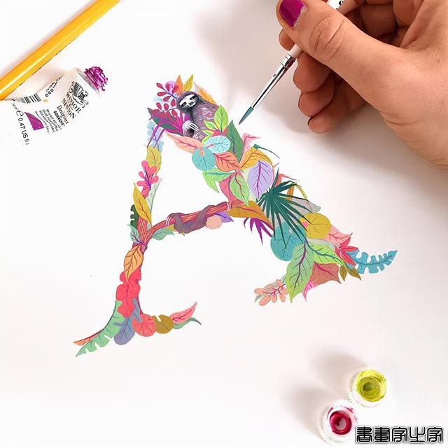 「设计师」精彩的手绘字母插画，为字母增加活力，变得十分优雅-6.jpg