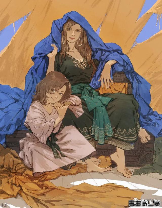 有复古氛围的人物场景插画-29.jpg