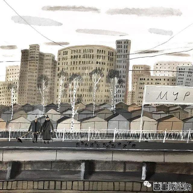 插画丨洒脱幽默的笔触描绘日常生活与城市街景，满溢复古的气息，颇具俄罗斯风情-6.jpg