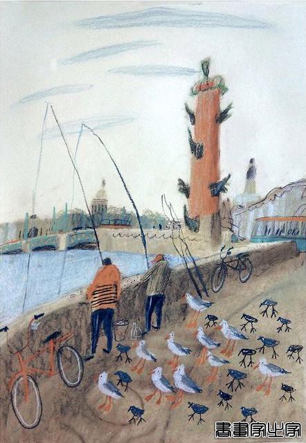 插画丨洒脱幽默的笔触描绘日常生活与城市街景，满溢复古的气息，颇具俄罗斯风情-40.jpg
