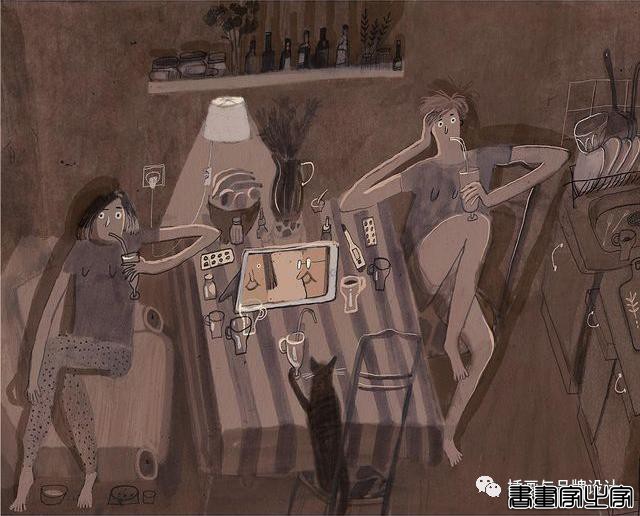 插画丨洒脱幽默的笔触描绘日常生活与城市街景，满溢复古的气息，颇具俄罗斯风情-46.jpg
